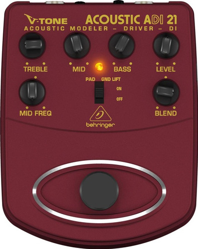 Pedal Behringer Adi21 Vtone Acoustic Modeler Fx