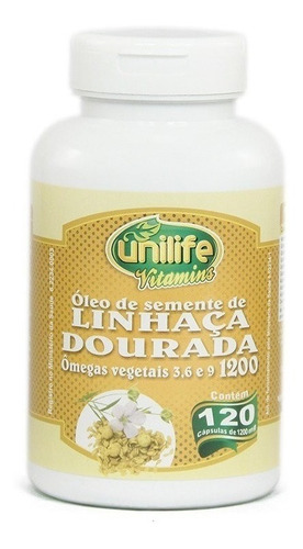 Óleo De Linhaça Dourada - Unilife - 120 Cápsulas