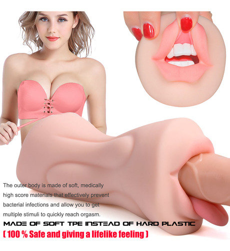 2 En 1 Vagina Artificial Realista Mamada Anal-a