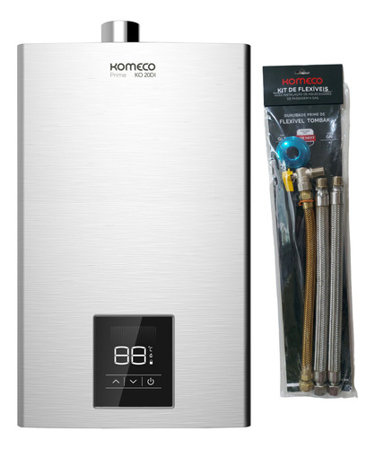 Aquecedor Komeco Ko 21 Di Prime 21 Litros Gn E Kit Ligação Cor Prateado 110v/220v