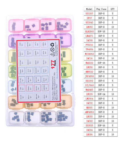 Set Sockets Ic Kit Surtido De Circuitos De Chips Ic Integrad