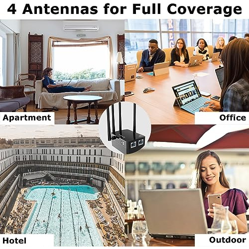 Wifi Extender Internet Extender With Ethernet Port & Ap...
