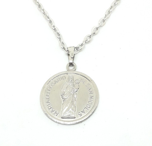 Medalla Metalica Maria Del Rosario De San Nicolas 2.5cm