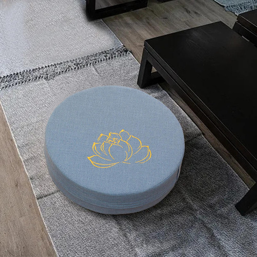 Almofada Redonda Para Meditação Para Ioga, 16 Azul 10cm