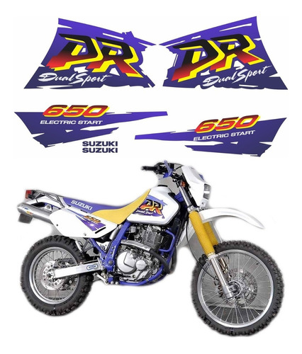 Kit Adesivo Suzuki Dr650 Dr 650 1996 Branca Ca-15174 Cor Não Aplica