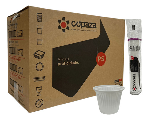 Caixa De Copinho 50ml Branco C/5000 Plástico - Copaza