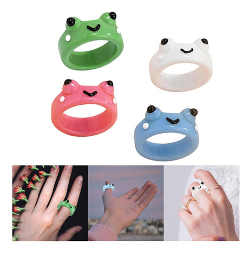 Conjunto De Anéis De Sapo Para Dedos Estéticos De 7