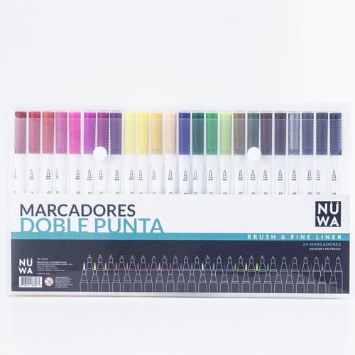 Imagen 4 de 7 de Marcadores Doble Punta Brush Pen Fine X24 Unidades
