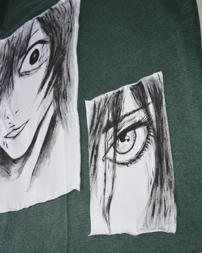 Imagen 5 de 6 de Remera Fallen Parches Oversize Rustico Anime Manga Caustico