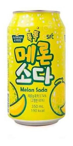 Refrigerante Coreano Melon Soda - Sabor Melão Lata 350ml
