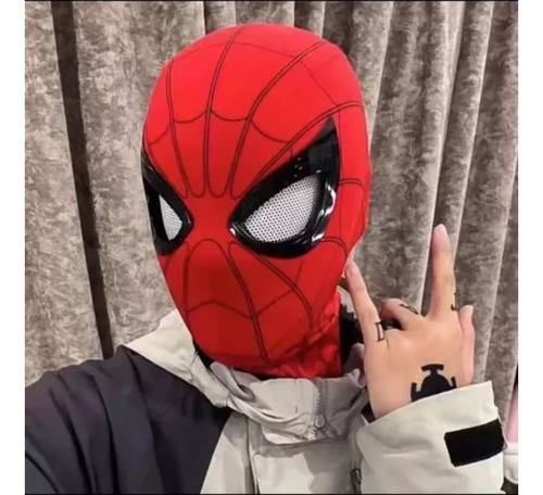 Máscara De Spider Man Con Mecanismo Cierra Ojos Marvel Miles