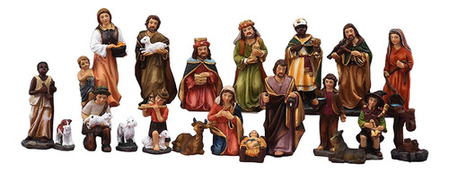 Juego De Figuras De Belén De Navidad De 20 Piezas, Figuras