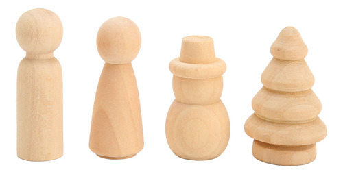 Juego De 40 Muñecos Con Pinzas De Madera Para Decoración Del