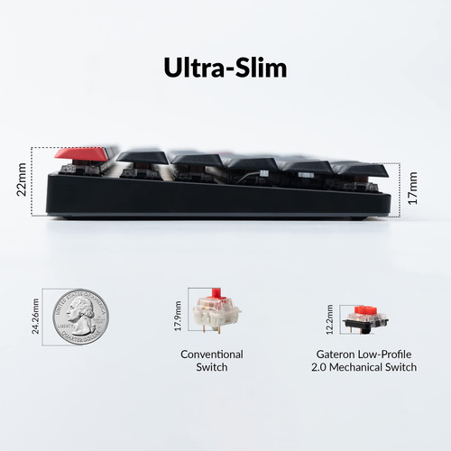 Keycron K1 Pro Tkl Diseño Ultra-slim Custom Bluetooth Wired