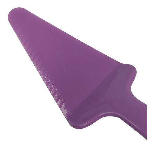 Espatula Cuchillo Pala Para Torta Dentada Con Relieve 27cm Color Violeta