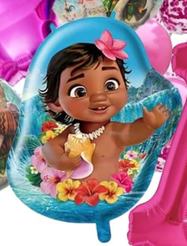 Globo Moana Bebé Figura Por 2 Unid. Celeste Moana Baby