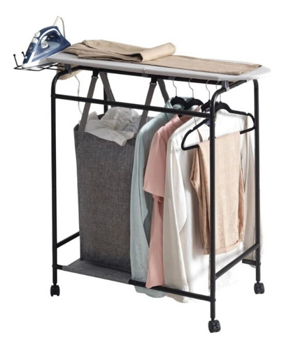 Estación De Planchado Betterware Organizador De Planchado Con Soporte Para Plancha Negro