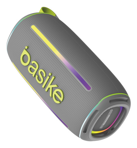 Caixa De Som Portátil Bluetooth Basike Ipx6 30w Tws Com Rgb Cor Cinza-escuro
