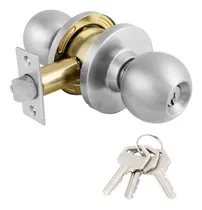 Comprar Cerradura Chapa Perilla Acero Inox \u002F Negro Recamara 3 Llaves Color Plateado Recamara