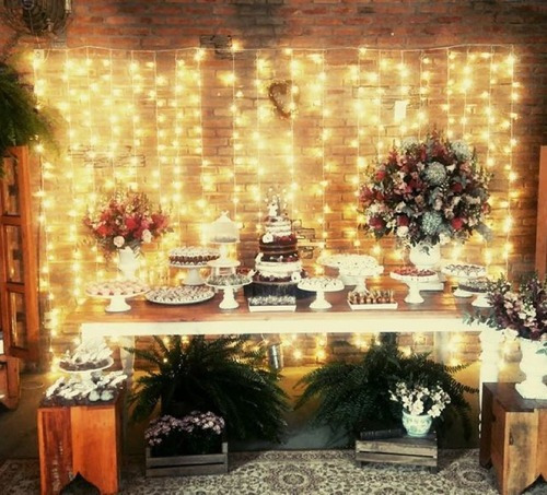 Imagem 2 de 8 de Cortina Led 500 Leds 4m X 2,2m Decoração Festas E Natal