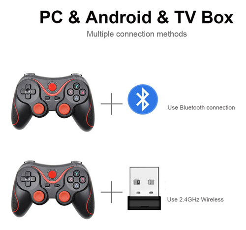 B Gamepad Android Sem Fio T3 X3 Wireless Joystick Game
