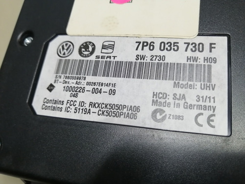 Módulo Bluetooth Original Vw Seat Audi #7p6035730f Nuevo (Usado)