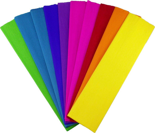 Crepe Paper Fold (10 Piezas) 17  Ancho 6.2 Largo Papel Vario