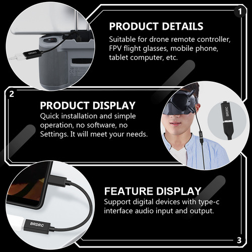 Adaptador De Cable Otg Tipo C A Usb Para Control Remoto De D