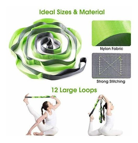 Set De Yoga Syntus 9 En 1, 1 Correa De Yoga Con 12 Bucles, 2