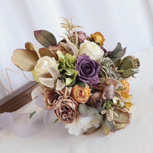 M Bridal Brides Herdal Holding Bouquet Flor De De La Que