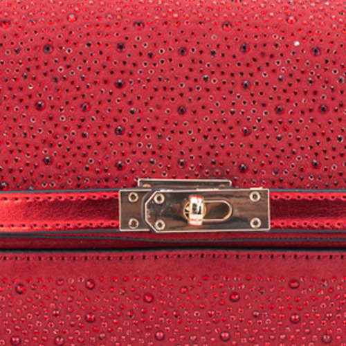 Bolsa Chica Roja Vi Line Bw70 Cuadrada Para Mujer Accesorio Color Rojo