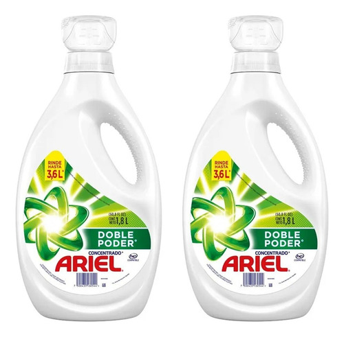 Detergente Líquido Ariel Doble Poder Concentrado 1.8 L