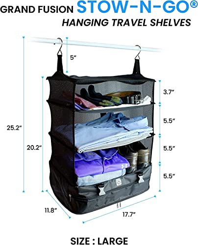 Sistema De Equipaje Portátil Stowngo Estantes De Viaje Colga