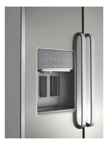 Geladeira com freezer Brastemp BRS80A con capacidad de 596L 127V -aço inoxidável