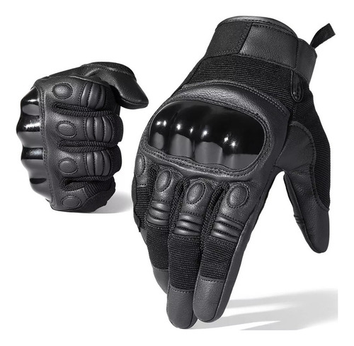 Guantes Para Dedos Llenos De Cuero Para Motocicleta, Pantall