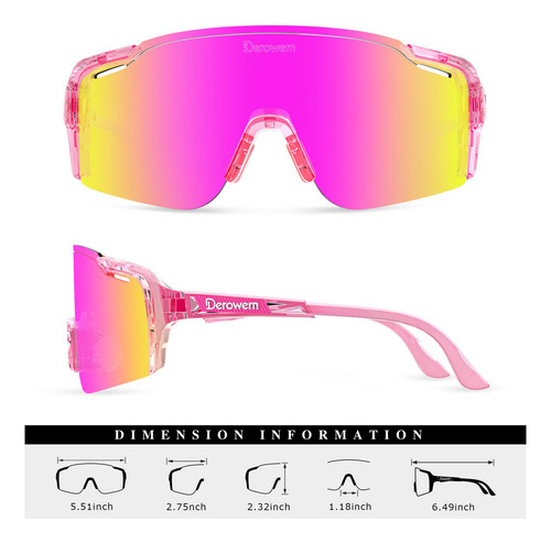Anteojos De Sol Deportivos Polarizados Marco Transparente Uv