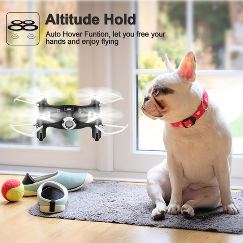 Dron Mini Quadcopter A Control Remoto Negro Con Aguante De A Negro