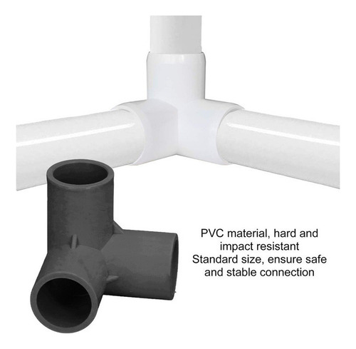 Codo Plástico Camiseta Pvc Instalaciones Tubería 3vías 10pcs