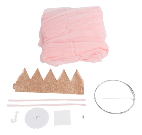 Cama Infantil De Malla Para El Hogar Con Mosquitera Rosa, Co