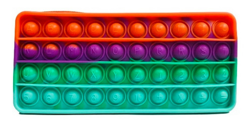 Imagen 2 de 6 de Cartuchera Popit Silicona Multicolor Import Ar1 20685 Ellobo