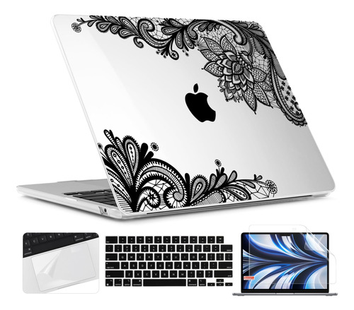 Funda Twolskoo Para Macbook Air 13 M2 + C/teclado Mandala