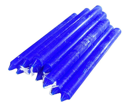 Vela Azul Escuro Palito Comum - Pacote Com 1 Kg