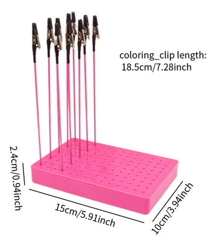 10x Pintor Soporte Base Set Modelado Rosa Y 10 Clips
