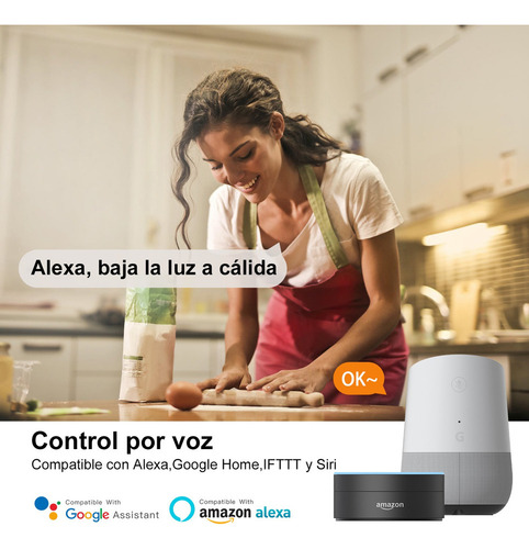 4 Holofotes Led Wifi Com Controle Remoto Inteligente Rgb Ale