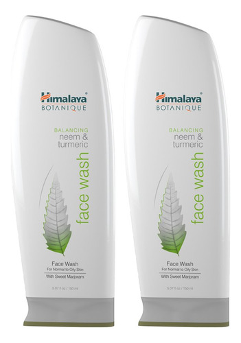 Himalaya Botanique Balancing Neem & Turmeric Face Wash, Limp