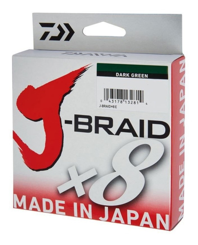 Multifilamento Daiwa J-braid X8 30 Lb X 300 Mt Made In Japan