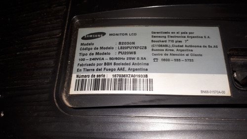 Monitor Samsung 21 Pulgadas Usado Leer !!!! (Usado)
