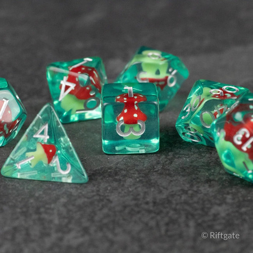 Juego De Dados Dnd De Hongos - Dados Rpg Para Ttrpg Como Cal
