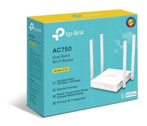 Router Tp-link Archer C24 Wifi 4 Antenas Dual Band Ac750 