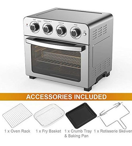 Imagen 2 de 3 de Air Fryer Combo De Horno Tostador De Conveccion 24qt Airfry